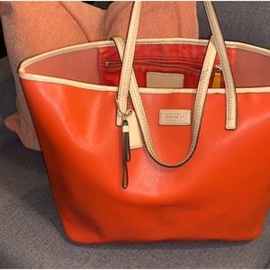 Orange Coach Tote